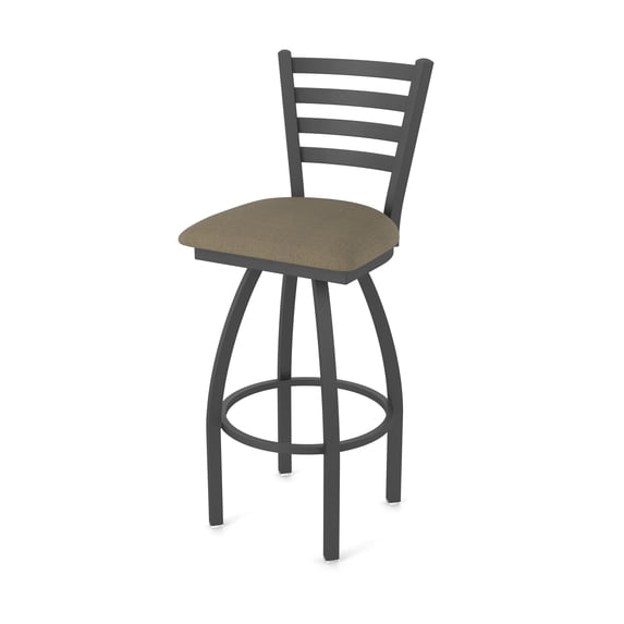 410 Jackie 25" Swivel Counter Stool with Pewter Finish and Graph Cork Seat