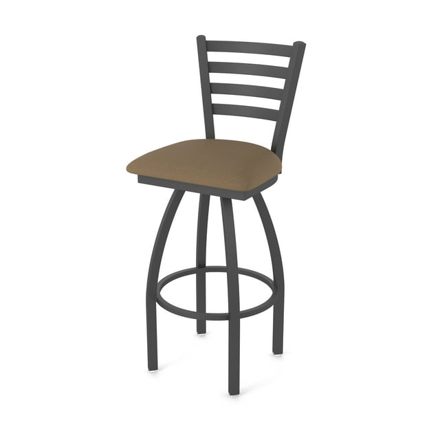 410 Jackie 25" Swivel Counter Stool with Pewter Finish and Rein Thatch Seat
