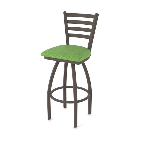 410 Jackie 30" Swivel Bar Stool with Bronze Finish and Graph Parrot Seat