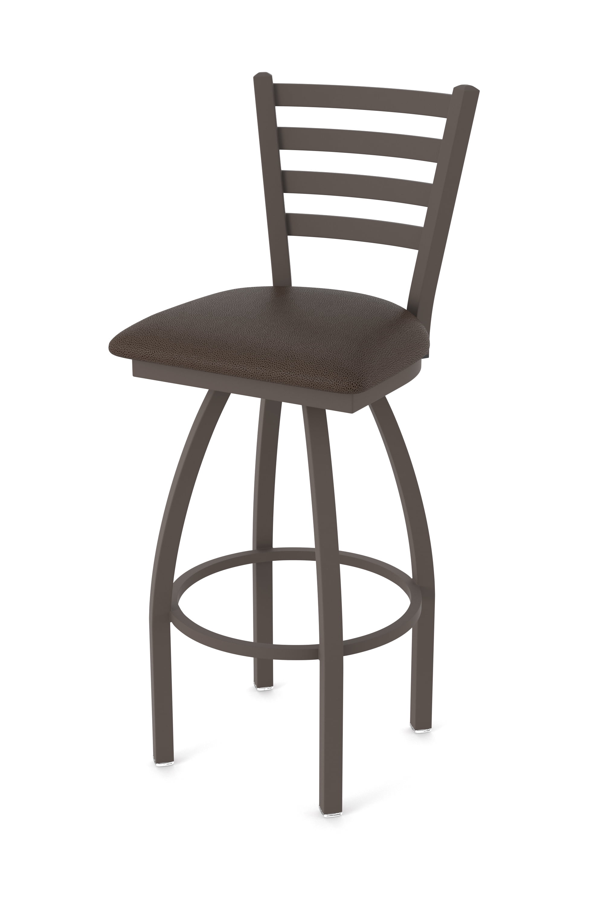 410 Jackie 30" Swivel Bar Stool with Bronze Finish and Rein Coffee Seat