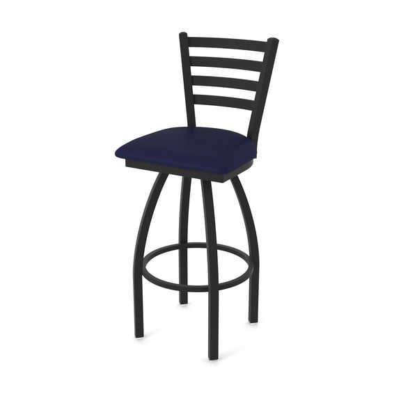 410 Jackie 36" Swivel Bar Stool with Black Wrinkle Finish and Canter Twilight Seat