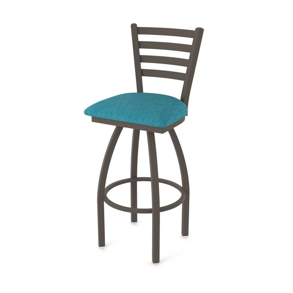 410 Jackie 36" Swivel Bar Stool with Bronze Finish and Graph Tidal Seat