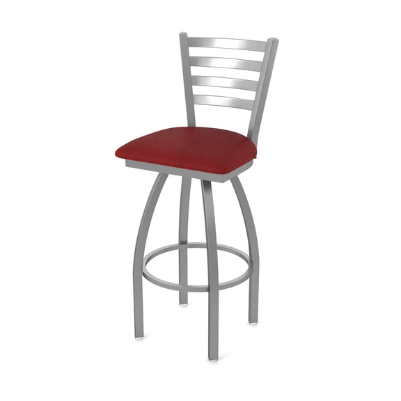 410 Jackie Stainless Steel 25" Swivel Counter Stool with Graph Ruby Seat