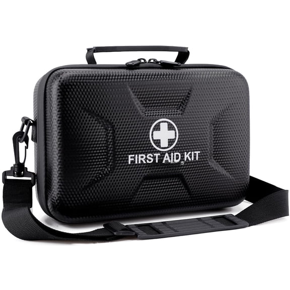 410 Piece Waterproof Hard Shell First Aid Kit For Home  Car Travel Camping Truck Hiking Sports Office Vehicle & Outdoor Emergencies - Emergency Kits (black)