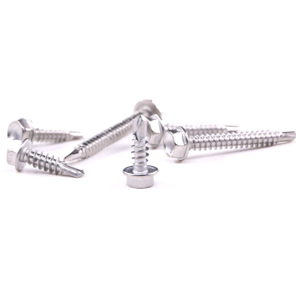 410 Stainless Steel 10 Hex Washer Head Self Drilling Sheet Metal Tek