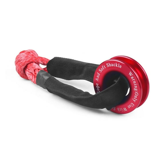 41000lbs Winch Rope Synthetic Soft Shackle+Recovery Ring Set Rugged Shackles With Protective Sleeve For Truck Vehicle Recovery ,Durable & Safe
