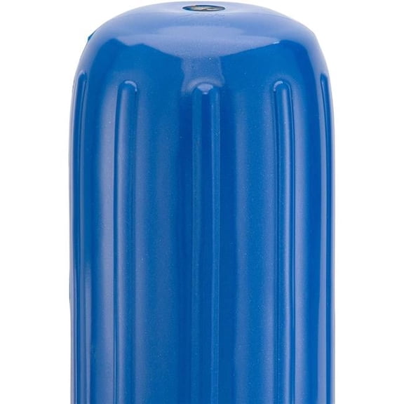 41026 8 x 20 in. Big Inflatable Vinyl Boat Fender with Center Rope Tube, Blue
