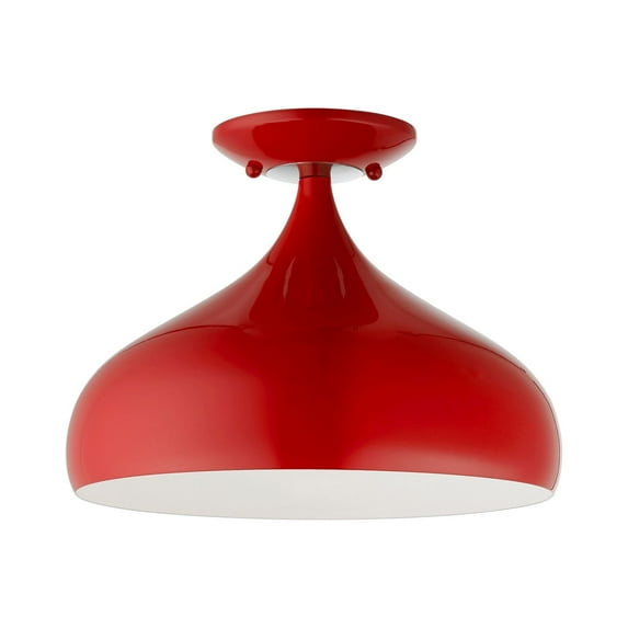 Livex Lighting - Amador - 1 Light Semi-Flush Mount In Transitional Style-9