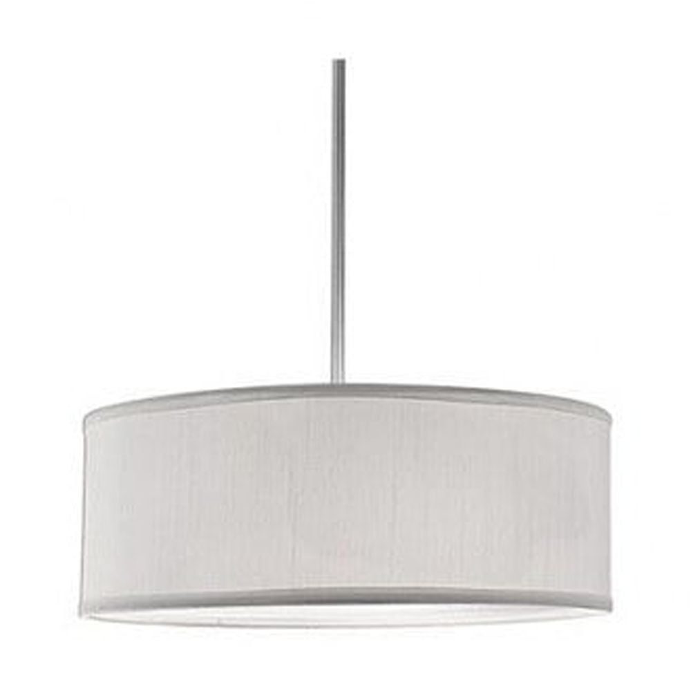 Nevaeh White Nickel 3-Light Island Drum Pendant