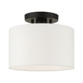 thumbnail image 1 of Livex Lighting Meridian 10" 1-Light Metal Semi Flush Mount in Black, 1 of 12