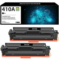 410A 410X Laserjet Black Toner Cartridge Compatible for HP 410A CF410A CF410X 410X Color Pro MFP M477fnw M477fdw M477 M452dn M452nw M477fdn M452dw M452 M377dw Printer Ink (Black, 2-Pack)
