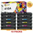 thumbnail image 1 of 410A Toner Cartridges Compatible for HP 410A 410X CF410A CF410X M477fnw Color Laserjet Pro MFP M477fdn M452dn M477fdw M452nw M452dw M377dw M477 M452 Printer Ink (10 Pack), 1 of 7