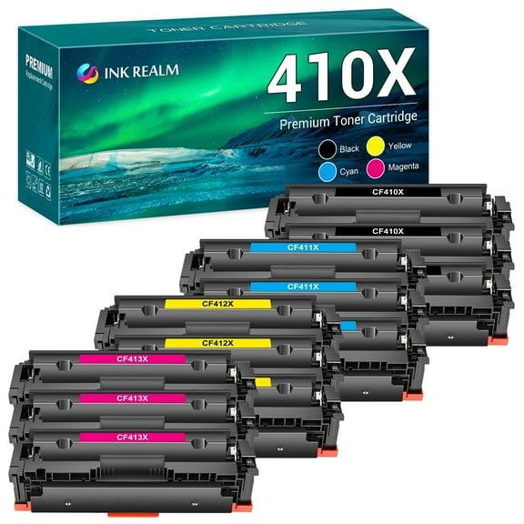 410A Toner Compatible for HP 410X Laserjet Toner Cartridge for HP 410X CF410X CF411X CF412X CF413X Color LaserJet Pro MFP M477fnw M477fdn M477fdw M377dw, M452dw M452nw M452dn Printer Ink