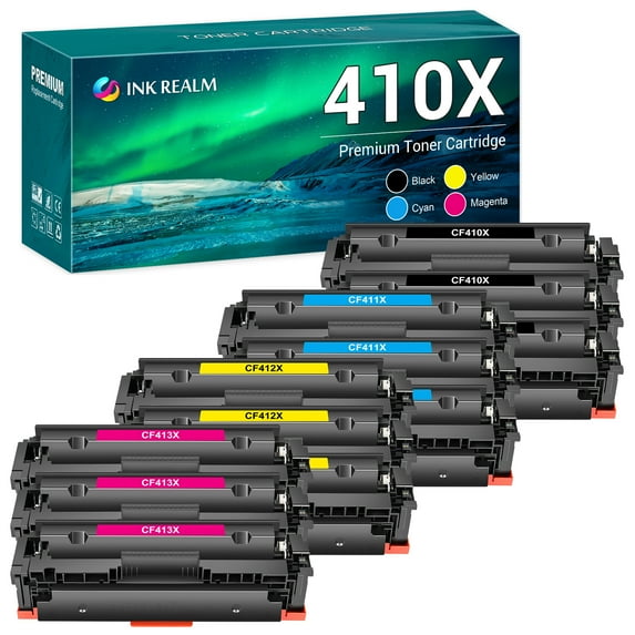 410A Toner Compatible for HP 410X Laserjet Toner Cartridge for HP 410X CF410X CF411X CF412X CF413X Color LaserJet Pro MFP M477fnw M477fdn M477fdw M377dw, M452dw M452nw M452dn Printer Ink