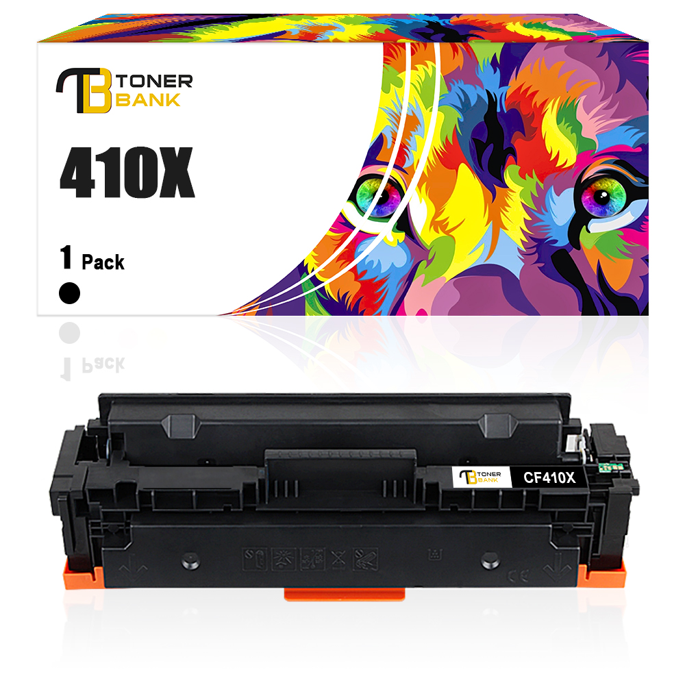 410X High-Yield Toner Cartridges 4-Pack (BK/C/M/Y) - Replacement For HP 410X, Compatible With M477/M452/M377 Series