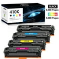 thumbnail image 1 of 410X Toner Cartridges Compatible for HP Laserjet MFP M477fnw M477fdw M452dn 410A 410X CF410A CF410X M477fdn M452nw M477 M452 M377 Printer Ink (Black Cyan Yellow Magenta, 4-Pack), 1 of 5