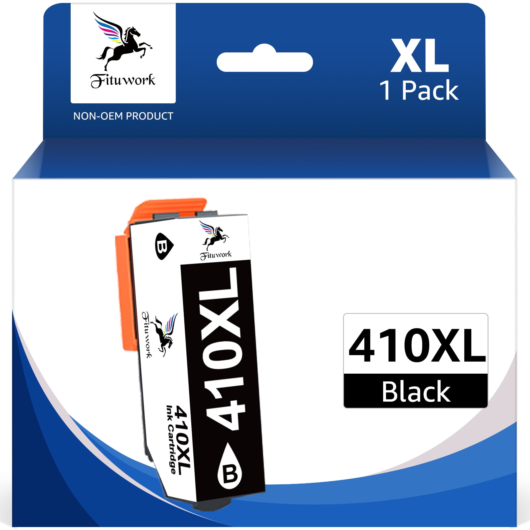 410XL Black Ink Cartridge Replacement for Epson 410XL 410 XL T410XL to