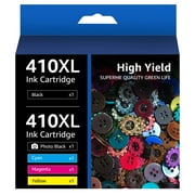 410XL Ink Cartridges Compatible for Epson 410 Ink Cartridges Work with Epson XP-7100 XP-830 XP-640 XP-635 XP-630 XP-530 Printer (5-Pack)