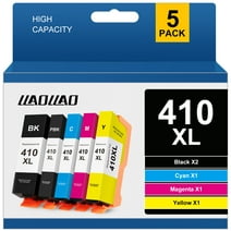 410XL Ink Cartridge for Epson 410 410 XL Ink for Epson Expression XP-830 XP-640 XP-7100 XP-630 XP-530 XP-635 Printer (5 Pack)