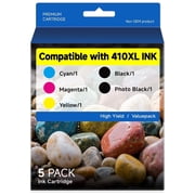 410XL Ink Cartridges Compatible for Epson 410 Ink Cartridges Work with Epson XP-7100 XP-830 XP-640 XP-635 XP-630 XP-530 (5 Pack)