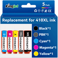 thumbnail image 1 of 410XL Ink Cartridges Replacement for Epson 410 XL Ink Cartridges (Black Photo-Black Cyan Magenta Yellow), 1 of 7