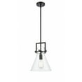 thumbnail image 1 of 411-1S-BK-10CL-LED-Innovations Lighting-Newton Cone - 3.5W 1 LED Stem Hung Mini Pendant In Industrial Style-13.63 Inches Tall and 10 Inches Wide Matte, 1 of 2