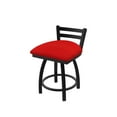 thumbnail image 1 of 411 Jackie 18" Low Back Swivel Vanity Stool with Black Wrinkle Finish and Canter Red Seat, 1 of 2