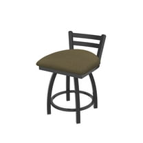 411 Jackie 18-inch Low Back Swivel Vanity Stool with Pewter Finish and Graph Cork Seat