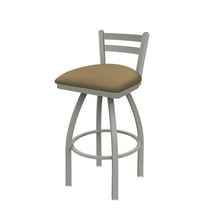 411 Jackie 25" Low Back Swivel Counter Stool with Anodized Nickel Finish and Canter Sand Seat
