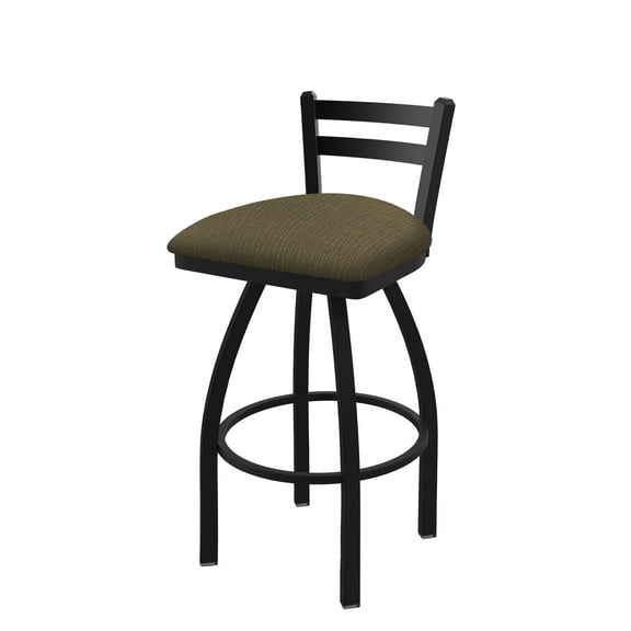 411 Jackie 25" Low Back Swivel Counter Stool with Black Wrinkle Finish and Graph Cork Seat