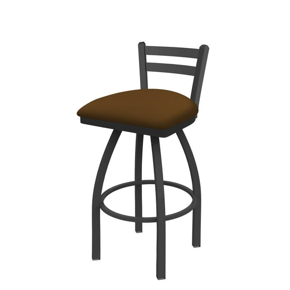 411 Jackie 25" Low Back Swivel Counter Stool with Pewter Finish and Canter Thatch Seat