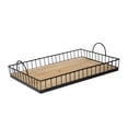 thumbnail image 1 of 411 - Rectangular Metal & Wood Tray, 1 of 5