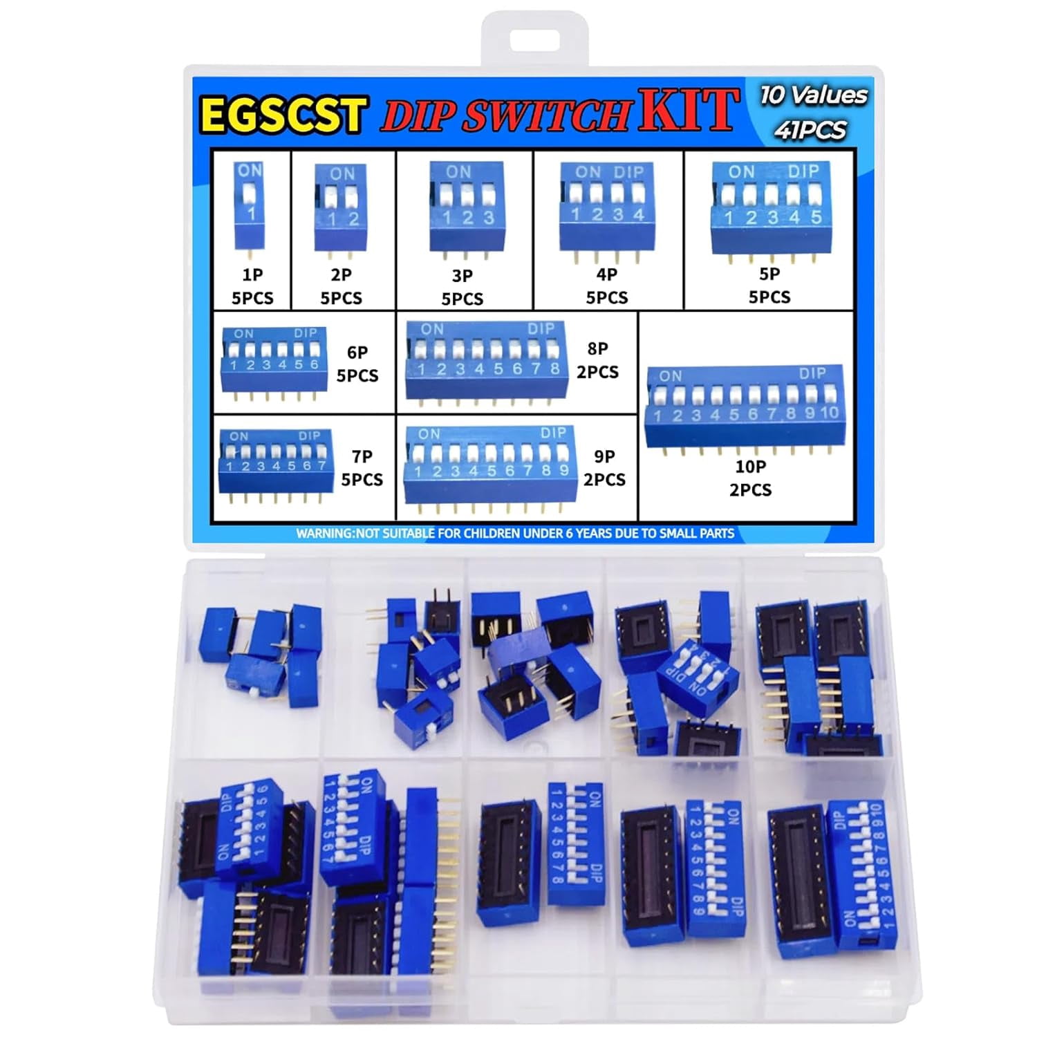 4110 value dual row blue toggle switch mixed kit 12345678910 positions 2.54mm can be installed switch type sliding switch breadboard switch for circuit breadboard
