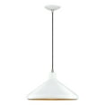 thumbnail image 1 of 41179-03-Livex Lighting-Geneva - 1 Light Pendant-15 Inches Tall and 15.25 Inches Wide-White/Brushed Nickel Finish, 1 of 14