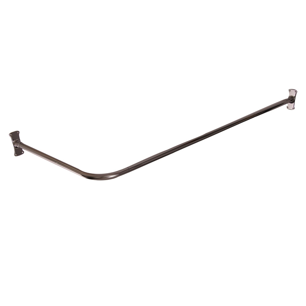 Polished Brass 30" L-shaped Wall Mounted Shower Curtain Rod