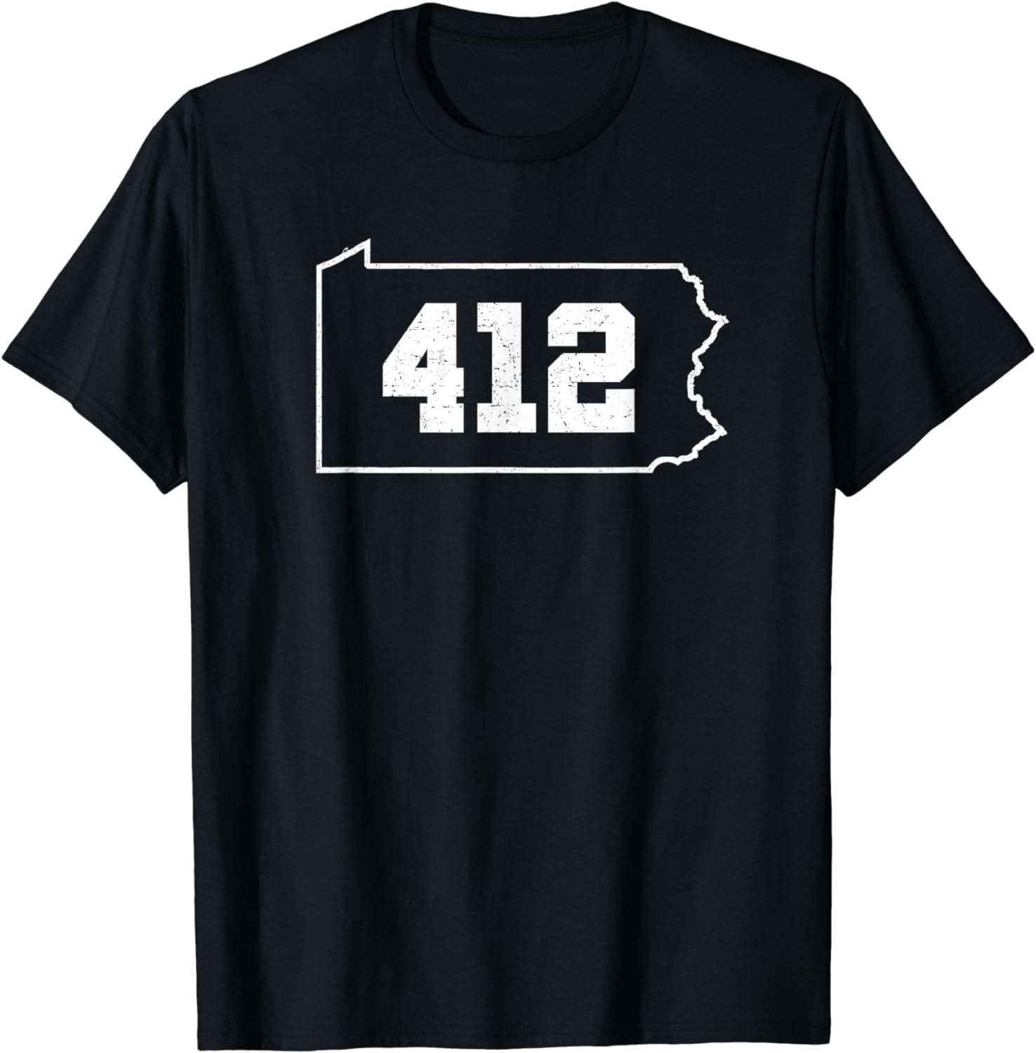 412 Area Code Pittsburgh Pennsylvania Vintage Souvenir T-Shirt ...