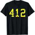thumbnail image 1 of 412 - Distressed Pittsburgh Area Code T shirt, 1 of 6