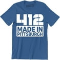 thumbnail image 1 of 412 Made In Pittsburgh Area Code Sl City Pennsylvania PA Men Tee Shirt, 1 of 4