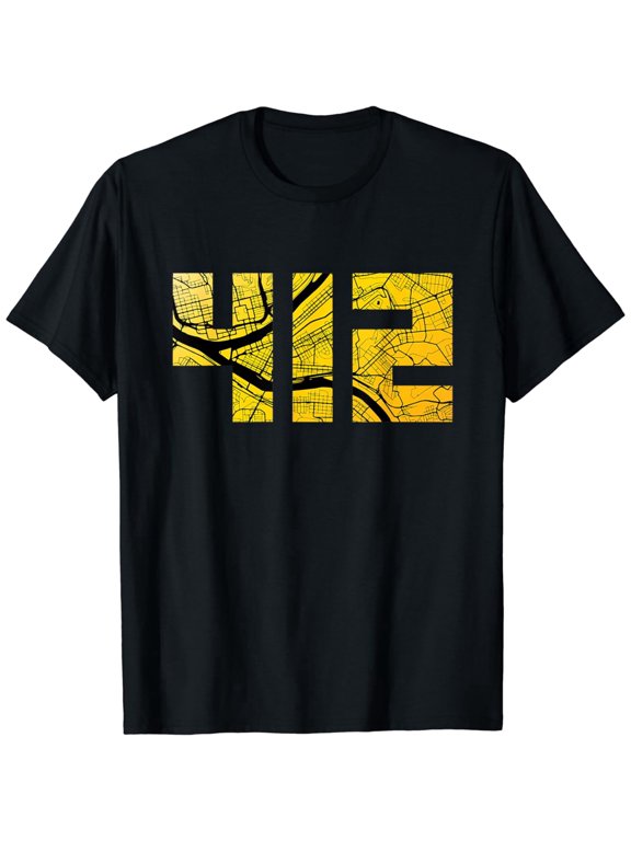 412 Pittsburgh Map T-Shirt