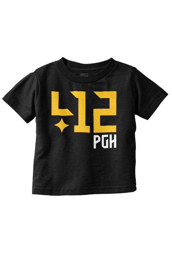 412 Pittsburgh Pennsylvania Area Code Toddler Boy Girl T Shirt Infant Toddler Brisco Brands 18M