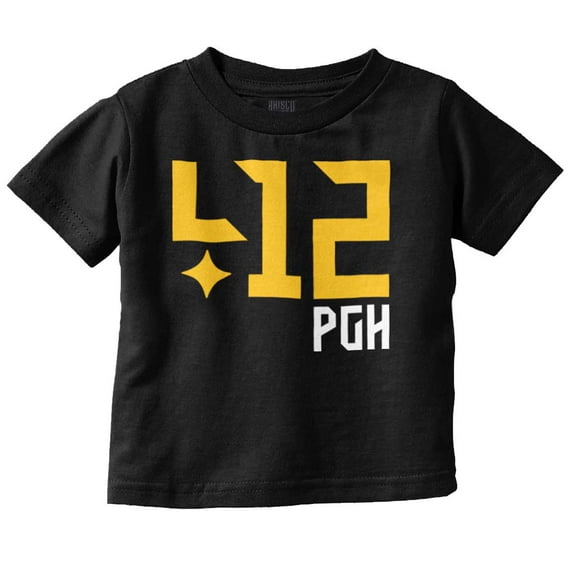 412 Pittsburgh Pennsylvania Area Code Toddler Boy Girl T Shirt Infant Toddler Brisco Brands 2T