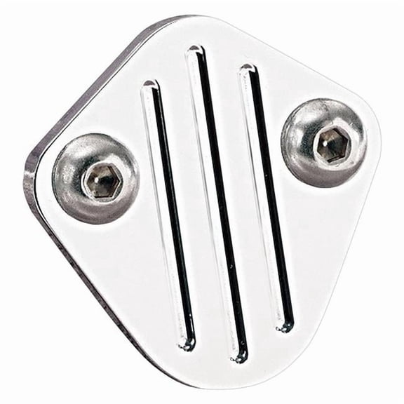 41220 Polished Fuel Pump Block Off for Big Block Chevy