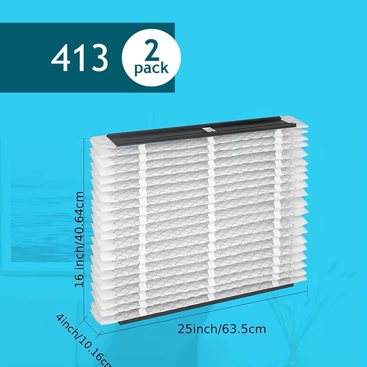 413 Replacement Appliance Filter for AprilAire Whole House Air Purifiers - MERV 13, 16x25x4 Air Filter (pack of 2)