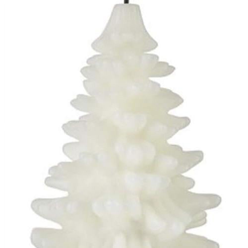 4134533 White Christmas Tree Candle, 7Inch Height