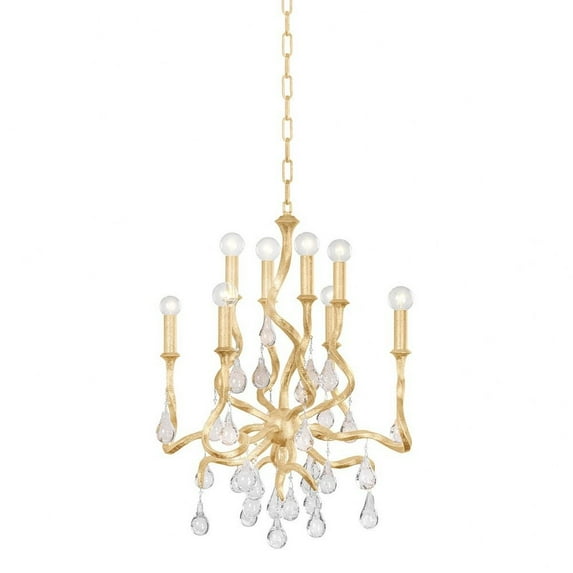 414-23-GL-Corbett Lighting-Aveline - 8 Light Chandelier-27.25 Inches Tall and 22 Inches Wide-Gold Leaf Finish -Traditional Installation