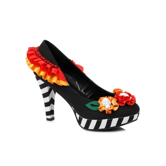 414-DIA, 4" Heel Flower With Skull Pump