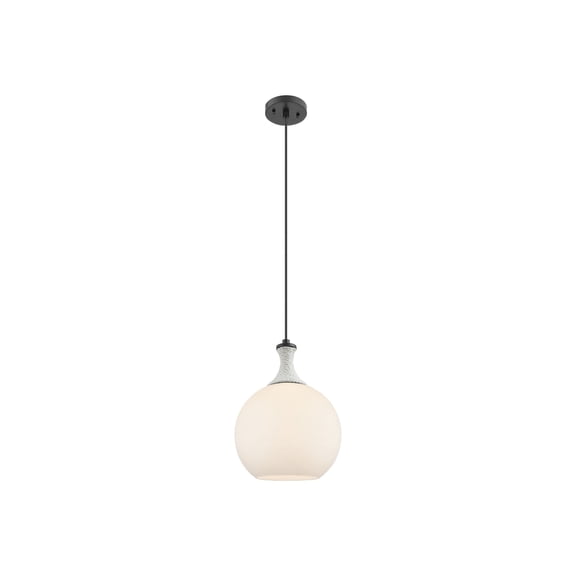 415-1PR-BK-G121-10 Innovations Lighting Astor - 1 Light Cord Hung Mini Pendant-13.75 Inch Tall and 10 Inch Wide-Matte Black Finish-Matte White Glass