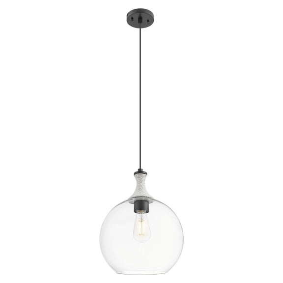 415-1PR-BK-G122-12 Innovations Lighting Astor - 1 Light Cord Hung Rope Mini Pendant-12 Inch Wide and 15.5 Inch Tall-Matte Black Finish