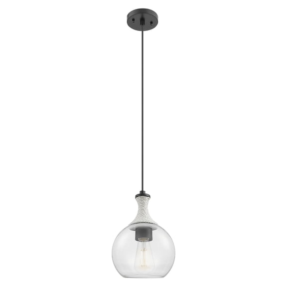 415-1PR-BK-G122-8 Innovations Lighting Astor - 1 Light Cord Hung Mini Pendant-8 Inch Wide and 11.75 Inch Tall-Matte Black Finish