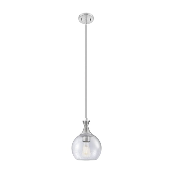 415-1S-SN-G124-8 Innovations Lighting Astor - 1 Light Stem Hung Mini Pendant-11.75 Inch Tall and 8 Inch Wide-Satin Nickel Finish-Seedy Glass Color